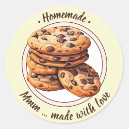 Adesivo Redondo Homemade - mmm... feito com amor
