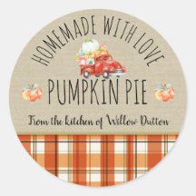 Homemade Personalizada com Pumpkin Sticker