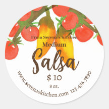 Homemade Salsa Label Tomates Pepper Modelo