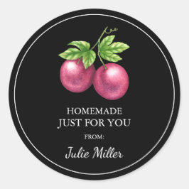 Adesivo Redondo Homemade só para a sua fruta de paixão