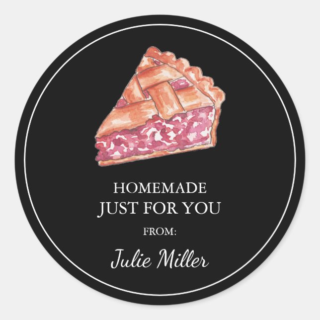 Adesivo Redondo Homemade só para a sua torta (Frente)