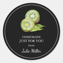 Adesivo Redondo Homemade só para o seu rótulo de kiwi
