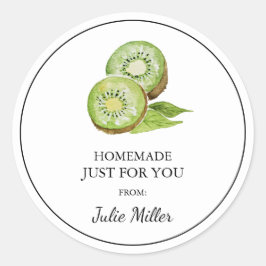 Adesivo Redondo Homemade só para o seu rótulo de kiwi