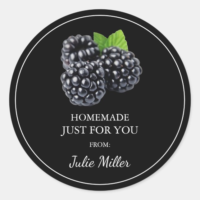 Adesivo Redondo Homemade, só para você. (Frente)