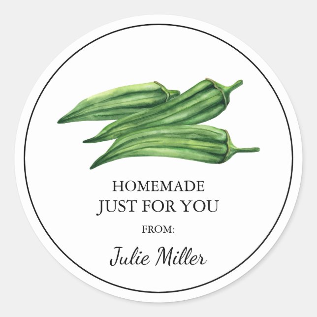 Adesivo Redondo Homemade só para você. (Frente)