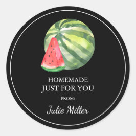 Adesivo Redondo Homemade só para você marca de melancia