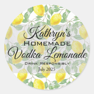 Adesivo Redondo Homemade Vodka Lemonade