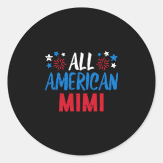 Adesivo Redondo Homens americanos mimi avó 4 de julho combinando