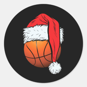 Adesivo Redondo Homens da Bola de Natal Santa Hat Xmas