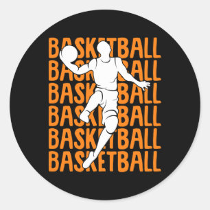 Adesivo Redondo Homens de Basquete 1