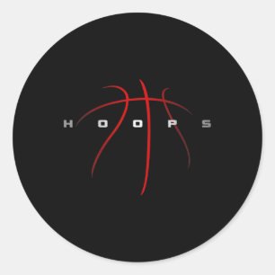 Adesivo Redondo Homens de combate à família de basquetebol de basq