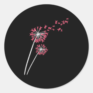 Adesivo Redondo Homens de Consciência do Cancer da Mama, Dandelion