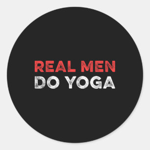 Adesivo Redondo Homens de Verdade Fazem Instrutor de Meditação Esp