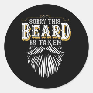 Adesivo Redondo Homens Desculpe Esta Barba É Levada País Retro Val