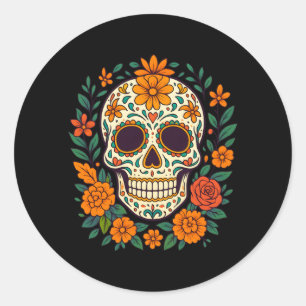 Adesivo Redondo Homens Dia De Los Muertos Agência Governamental