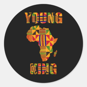 Adesivo Redondo Homens do Kente Africano legal Meninos Crianças Am