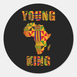 Adesivo Redondo Homens do Kente Africano legal Meninos Crianças Am