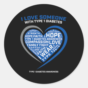 Adesivo Redondo Homens do T1d Mulheres Jovens Crianças Diabetes Ti
