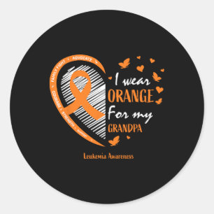 Adesivo Redondo Homens Mulheres Eu Visto Laranja Para Meu Avô Leuc