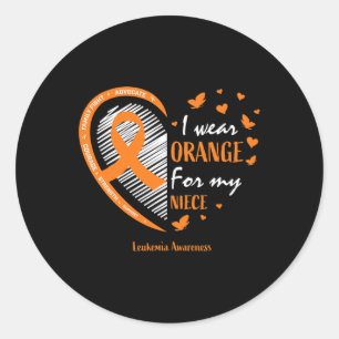 Adesivo Redondo Homens Mulheres Eu Visto Laranja Para Minha sobrin