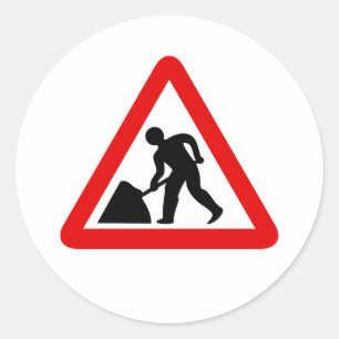 Adesivo Redondo Homens no trabalho