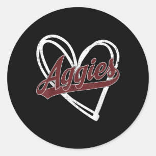 Adesivo Redondo Homens Personalizados Retro-Aggies-Cardíacos Mulhe