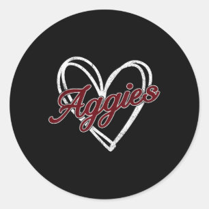 Adesivo Redondo Homens Personalizados Retro-Aggies-Cardíacos Mulhe