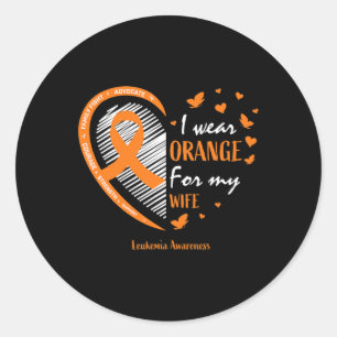 Adesivo Redondo Homens Que Visto Laranja Para A Minha Mulher Sensi