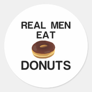 ADESIVO REDONDO HOMENS REAIS COMEM ROSQUINHAS