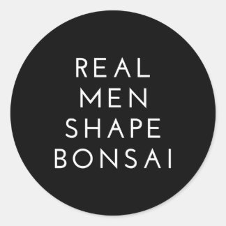 Adesivo Redondo Homens Reais Forma Bonsai Tree Gift