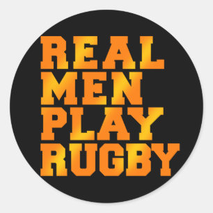 Adesivo Redondo Homens Reais Jogam Rugby