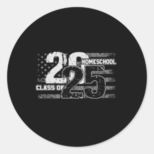 Adesivo Redondo Homeschool Cl De 2025, Afastada Bandeira Americana