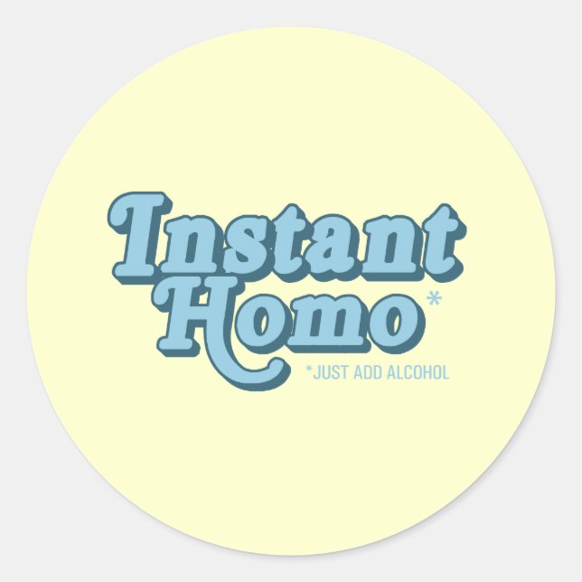 Adesivo Redondo Homo Instantâneo (Frente)