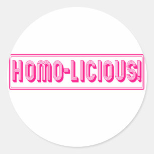 Adesivo Redondo Homo-Licious!