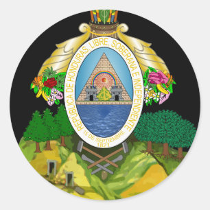 Adesivo Redondo honduras emblema