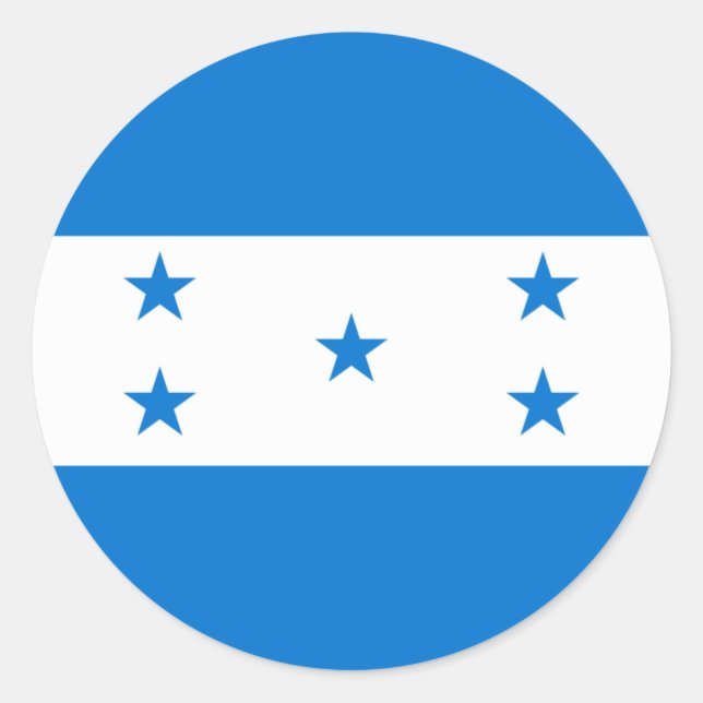 Adesivo Redondo Honduras flag  (Frente)