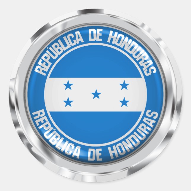 Adesivo Redondo Honduras Round Emblem (Frente)