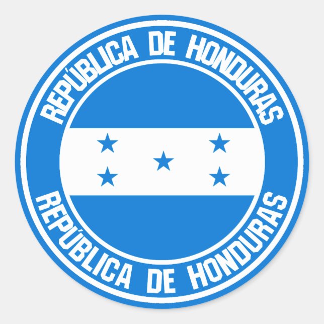 Adesivo Redondo Honduras Round Emblem (Frente)