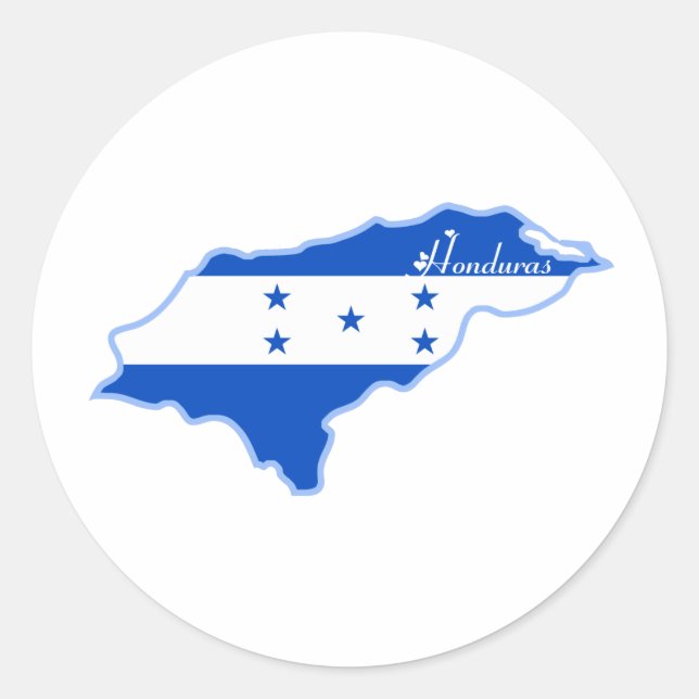 Adesivo Redondo Honduras Sticker (Frente)