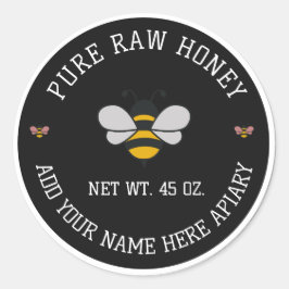 Adesivo Redondo Honey Jar Stickers | Bee & Honeycomb Apiary Labels