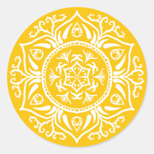 Adesivo Redondo Honey Mandala