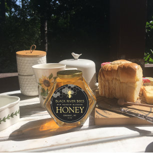 Adesivo Redondo Honeycomb e Bebê Raw Mel Branco