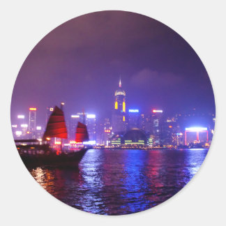 Adesivo Redondo Hong Kong