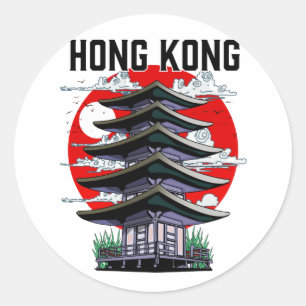 Adesivo Redondo Hong Kong