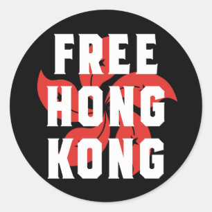 Adesivo Redondo Hong Kong livre