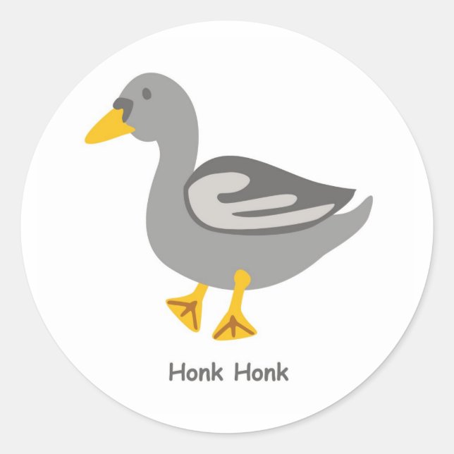 Adesivo Redondo Honk. Honk. Ganso (Frente)