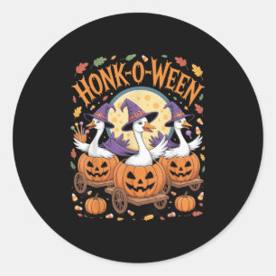 Adesivo Redondo Honk-o-entre Engraçado de Halloween Engraçado Engr
