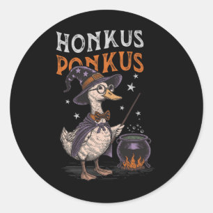 Adesivo Redondo Honkus Ponkus Dia de as Bruxas engraçado Witch Goo