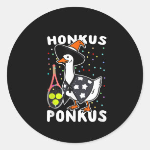 Adesivo Redondo Honkus Ponkus Funny Goose Halloween Tênis