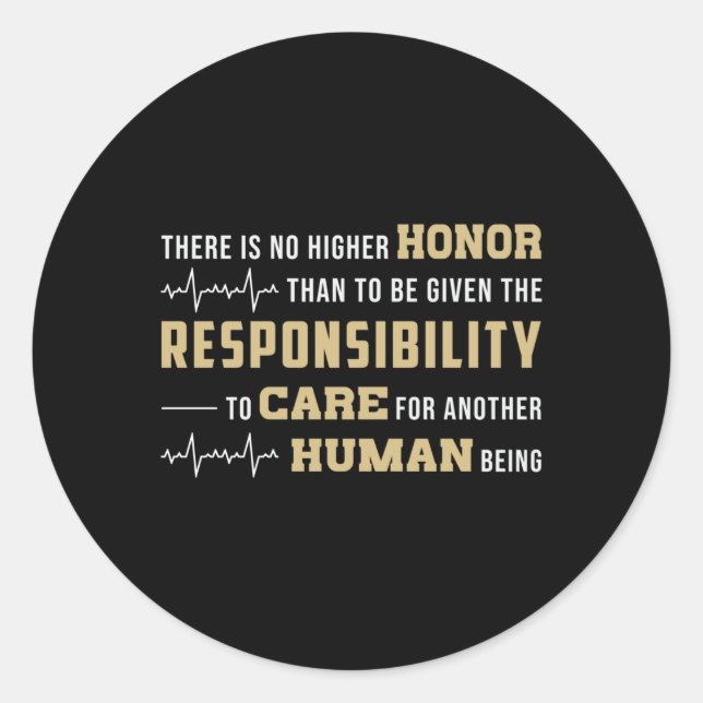 Adesivo Redondo Honra Ajustados paramédicos Ambulância de auxílio  (Frente)